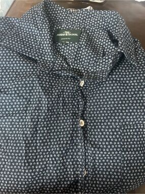 Rodd & Gunn Navy Shirt with White Micro Motif